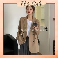 MS947 Áo blazer nữ dáng dài 4 khuy, áo khoác vest nữ học sinh sinh viên