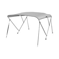 MSC 3 Bow Bimini Top Boat Cover with Rear Support Pole and Storage Boot, Color Gray,Pacific Blue,Burgundy,Navy,Beige,Forest Green,White,Black,Teal ...