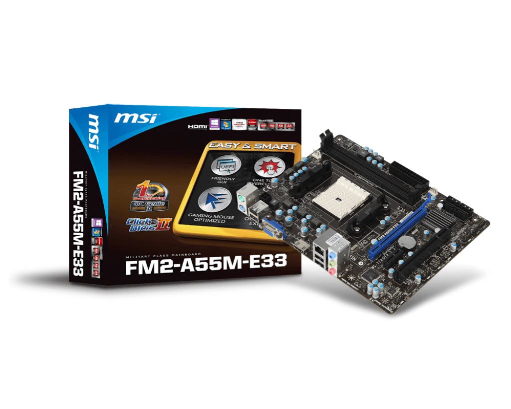 Bo mạch chủ - Mainboard MSI FM2-A55M-E33