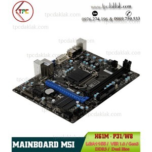 Bo mạch chủ - Mainboard MSI H61M-P31/W8 Gen3 - Socket 1155, Intel H61, DDR3