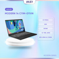 MSI Laptop Modern 14 C11M-011VNIntel i3-1115G4Card UHDRam 8GB Bộ nhớ 512GB SSDMàn hình 14 FHD, 60Hz, 45 Hàng chính hãng