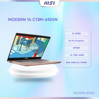 MSI Laptop Modern 14 C13M-610VNIntel i5-1335UIris Xe Ram 8GB512GB SSD14 FHD, 60Hz, 45 Hàng chính hãng