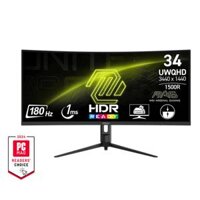 MSI MAG 342CQR E2 Curved 1500R Gaming Monitor – 34″ 32:9 VA, UWQHD (3440 x 1440), 180Hz 1ms (MPRT)