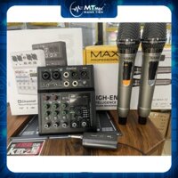 MT MAX Combo thu âm karaoke livestream đỉnh cao Mixer G4 2024 và Micro Max 32 tặng kèm tai phone HP960 dây hoa sen, dây