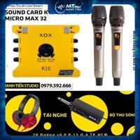 MT MAX Combo thu âm livestream karaoke siêu hay soundcard K10 + Micro đa năng max 32 tặng tai nghe bảo hành 12 tháng