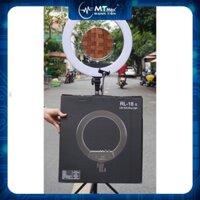 MT MAX [Đèn Led RL18 Có Điều Khiển] Đèn livestream 3 kẹp có gương 45cm ,chụp hình,makeup, quay vlog, tiktok