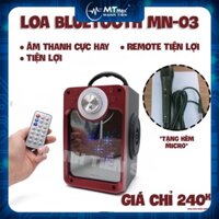MT MAX [ Hot Nhất ] Loa bluetooth karaoke MN03 -ghim mic hát karaoke, phát nhạc youtube, zing -  tặng kèm 1 micro