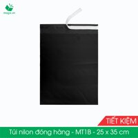 MT1B - 25x35 cm - Túi nilon gói hàng - 100 túi niêm phong đóng hàng - Đen