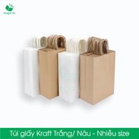 MTG1 MTG1T - 22x16x8 cm - Combo 25 túi giấy Kraft Nhật cao cấp - Nâu