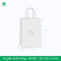 MTG5 MTG5T - COMBO 50 TÚI GIẤY KRAFT - 42x32x14 cm - Trắng