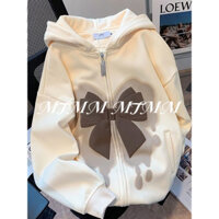 MTMM áo khoác hoodie zip nữ Áo nỉ mỏng có mũ trùm đầu mùa xuân thu dành cho nữ áo khoác dày oversize