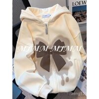 MTMM áo khoác hoodie zip nữ Áo nỉ mỏng có mũ trùm đầu mùa xuân thu dành cho nữ áo khoác dày oversize