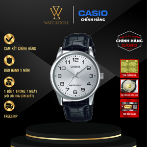 Đồng hồ nam dây da Casio MTP-V001L-7BUDF