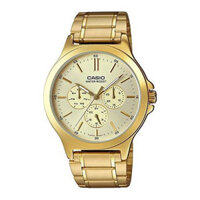 MTP-V300G-9AUDF | Đồng Hồ Casio | Nam | Dây Kim Loại Mạ Vàng | 6 Kim | Chống Nước