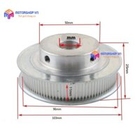 MTS Puly Bánh Răng Nhôm 60 Răng-Các Loại Trục