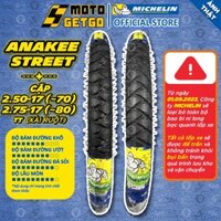 [MTVV] CẶP VỎ LỐP xe máy MICHELIN ANAKEE STREET 2.50-17 (~70) & 2.75-17 (~80) TT Xài Ruột Dream Wave FU Sirius Cub END