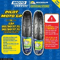 [MTVV] CẶP VỎ LỐP xe máy MICHELIN PILOT MOTO GP 80/90-17 & 90/80-17 TL Không Ruột Dream Wave FU Sirius Cub Satria END