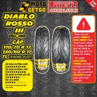 [MTVV] CẶP VỎ LỐP xe máy PIRELLI 110/70-17 & 150/60-17 TL Diablo Rosso 3 R15 MT15 R3 Ninja 300 END