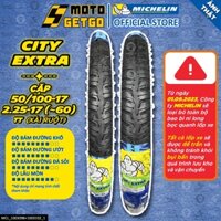 [MTVV] CẶP VỎ LỐP xe máy MICHELIN CITY EXTRA 50/100-17 & 2.25-17 (~60) TT Xài Ruột Dream Wave FU Sirius Cub END