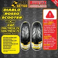 [MTVV] CẶP VỎ LỐP xe máy PIRELLI 110/70-12 & 120/70-12 TL Diablo Rosso Scooter MSX VESPA PRIMAVERA SPRINT END