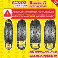 [MTVV] CẶP VỎ LỐP xe máy PIRELLI Diablo Rosso 3 60 70 80 100 110 140 150 17 KTM R15 R3 MT15 Ninja 300 400 END