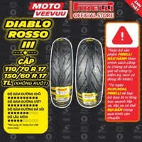 [MTVV] CẶP VỎ LỐP xe máy PIRELLI 110/70-17 & 150/60-17 TL Diablo Rosso 3 R15 MT15 R3 Ninja 300 END