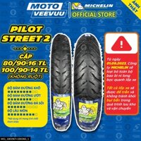 [MTVV] CẶP VỎ LỐP xe máy MICHELIN PILOT STREET 2 80/90-16 & 100/90-14 TL SH MODE END