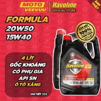 [MTVV] Dầu nhớt động cơ xăng Caltex HAVOLINE FORMULA 15W40 20W50 4 Lít &.1 Lít END