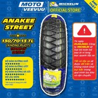 [MTVV] [GIÁ SỐC] Vỏ lốp xe máy MICHELIN 130/70-13 TL Anakee Street (Lốp không ruột) END
