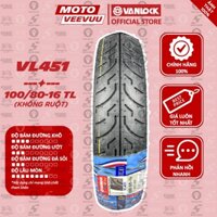 [MTVV] Vỏ lốp xe máy VANLOCK 100/80-16 TL VL451 xe SH Shark Medley Lốp không ruột END