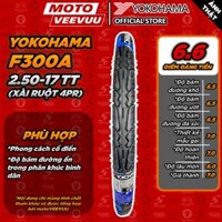 [MTVV] Vỏ lốp xe máy YOKOHAMA 2.50-17 4PR TT F300A Trước FU Wave (Lốp xài ruột) END