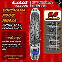 [MTVV] Vỏ lốp xe máy YOKOHAMA 70/90-17 TL F800 Ninja END