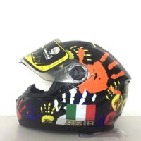 mũ asia mt136 fullface tem bàn tay đen