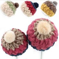 Mũ bánh tiêu len dày dặn dễ thương đan dành cho bé từ 2-5y