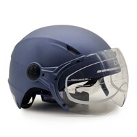 Mũ Bảo Hiểm 12 Đầu Có Kính Size Lớn Protec VIC, Mẫu Kính Mới, An Toàn, Chắc Chắn, Thời Trang - Hàng Chính Hãng - Size XL - Tím Than Mờ