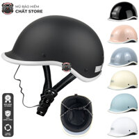 Mũ Bảo Hiểm 1/2 Đầu VARO Chính Hãng Kiểu Dáng Cá Heo Freesize Vòng Đầu 54-58cm - Bảo Hành 12 Tháng