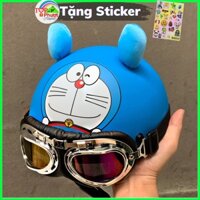 Mũ bảo hiểm 1/2 Doremon có tai bông cute - Hàng cao cấp chính hãng của Top Phượt