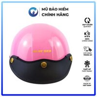 Mũ bảo hiểm 12 Nửa đầu BLUE SEA - Nhựa ABS Nguyên sinh - Sơn Nhám - A104 - FREESIZE - Chính hãng - Hồng phấn bóng