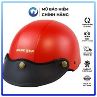 Mũ bảo hiểm 12 Nửa đầu BLUE SEA - Nhựa ABS Nguyên sinh - Sơn Nhám - A104 - FREESIZE - Chính hãng - Đỏ tươi mờ