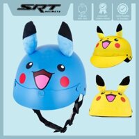 Mũ Bảo Hiểm 1/2 Trẻ Em Pikachu có tai Cute, Nón Dành Cho Bé Từ 4 Đến 10 Tuổi Có Kèm Lưỡi Trai