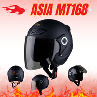 Mũ bảo hiểm 3/4 Asia M168 kính tráng gương chính hãng BH 12 tháng.