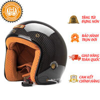 Mũ Bảo Hiểm 34 Bulldog Heli Carbon 2020 - Carbon 3D vân truyền thống - XL