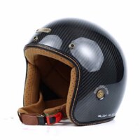 Mũ Bảo Hiểm 34 BULLDOG HELI CARBON - Đen bóng sọc - M