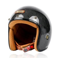 Mũ Bảo Hiểm 34 Bulldog Heli Carbon 2020 - Carbon Medusa vân rắn - M