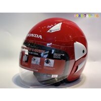 Mũ Bảo Hiểm 3/4 có kính dáng @Honda@ bền đẹp màu đỏ sang trọng