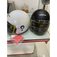 Mũ bảo hiểm 3/4  có kính đầu xám  mờ mũ royal Honda việt