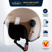 Mũ Bảo Hiểm 3/4 Có Kính Nữ Nam Nhỏ Gọn MT-124K, Nón Mũ Bảo Hiểm Asia Chính Hãng 3/4 Bảo Hành 12 Tháng