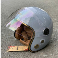 Mũ bảo hiểm 3/4 có kính thông gió thoáng khí kính chắn nước đi ngày và đêm