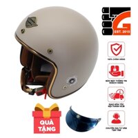 Mũ bảo hiểm 3/4 đầu NAPOLI SH Ruby N099 cà phê nhám - Hàng Chính hãng