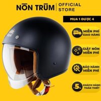 Mũ Bảo Hiểm 34 Đầu Royal M139 Trơn Đen Mờ - Size M